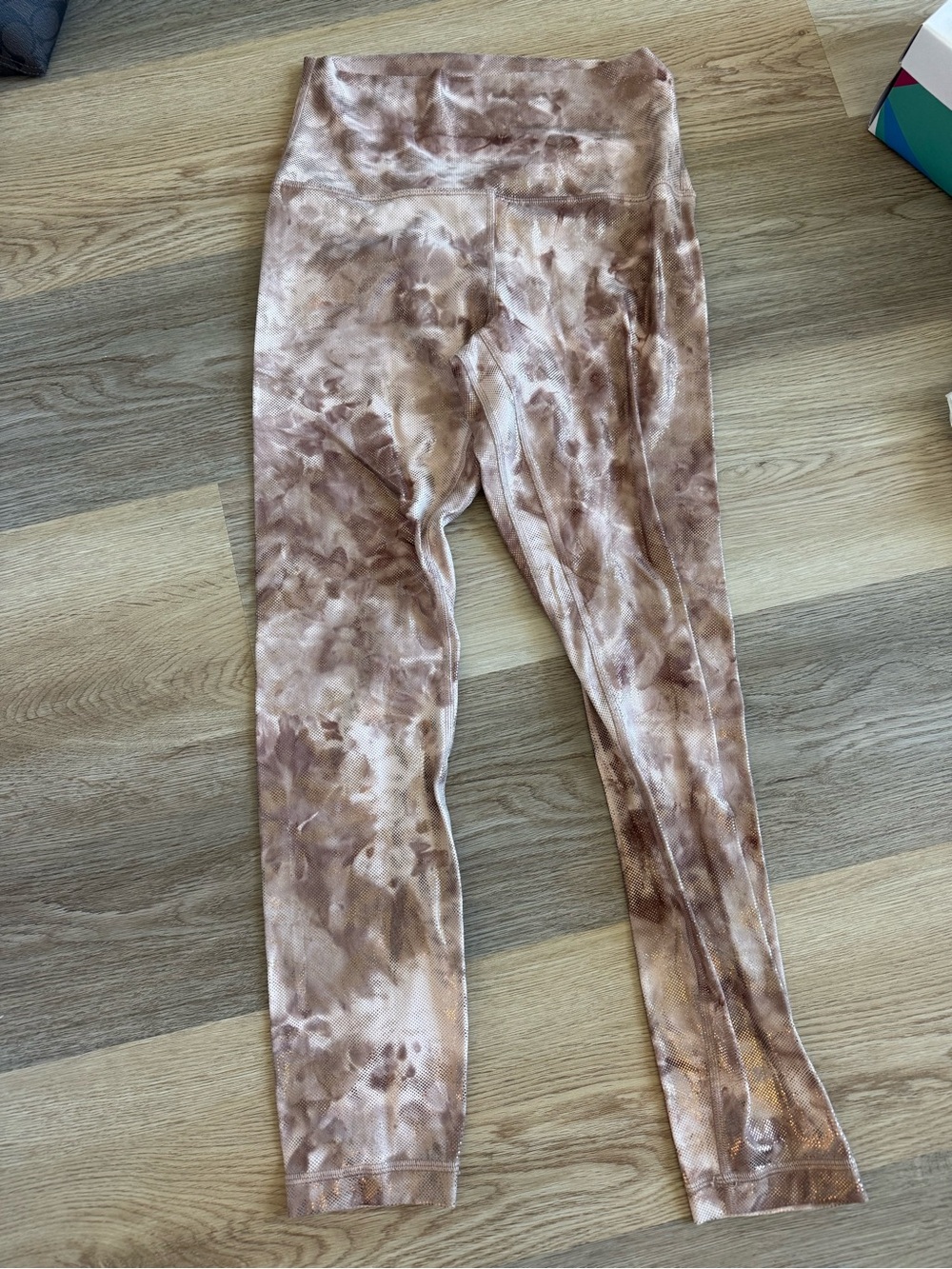 lululemon athletica rose gold metallic Tie-Dye High-Rise Leggings